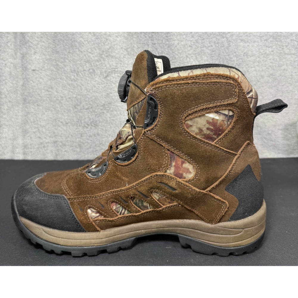 Cabelas Hunting Boots Mens 12 Brown Camo BOA Lacing Dry-Plus Thinsulate 81-8420 - Picture 6 of 12